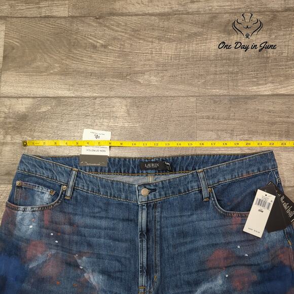 Ralph Lauren Plus Size High Rise Relaxed Crop Jeans Size 20W - Picture 3 of 6